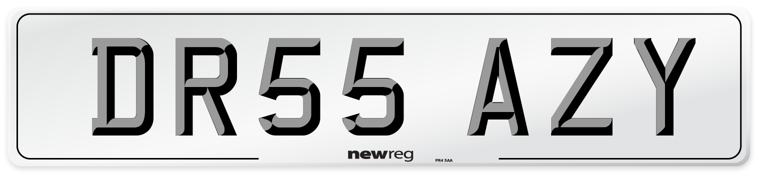 DR55 AZY Number Plate from New Reg